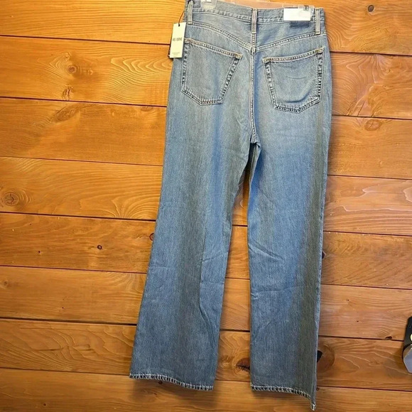 Re/Done Blue Flare & Wide Leg Jeans - Picture 8 of 11